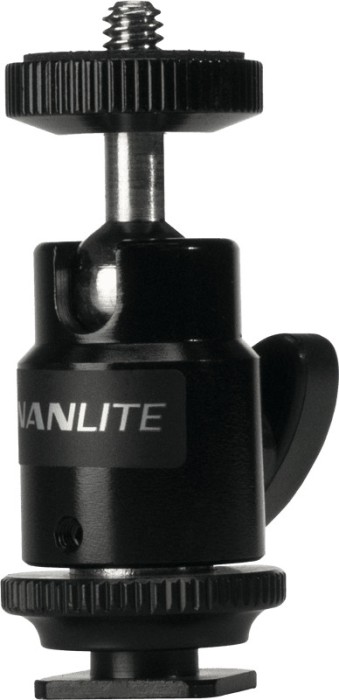 Nanlite Mini ball head with 1/4&#039;&#039; and hotshoe