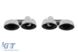 Kit de capace de evacuare cromate tip 63 H potrivit pentru Mercedes C-class W204, S204 2008-2014 Performance AutoTuning