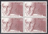 Spania 1987 - 500 de ani de la nașterea lui Francisco de Vitoria, Bloc de 4, MNH, Nestampilat