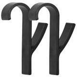 Set 2 carlige pentru calorifer pentru prosoape si accesorii, plastic negru