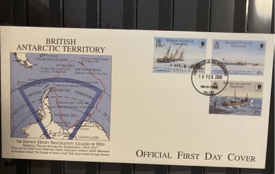 PC378 - Teritoriul Antarctic Britanic (BAT) 2000 Expeditie Ernest Shackleton FDC 3v foto