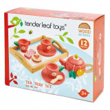 Set pentru servit ceai din lemn premium, Tender Leaf Toys, 12 piese