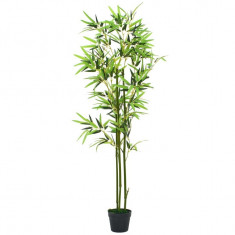 Planta bambus artificial cu ghiveci 150 cm Verde foto