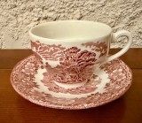 CEASCA SI FARFURIOARA DIN PORTELAN ENGLEZESC UNICORN- MADE IN STAFFORDSHIRE