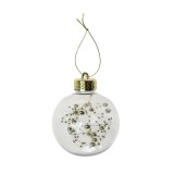Glob de Craciun, transparent + auriu, SDDM004, 8 cm, plastic, rotund