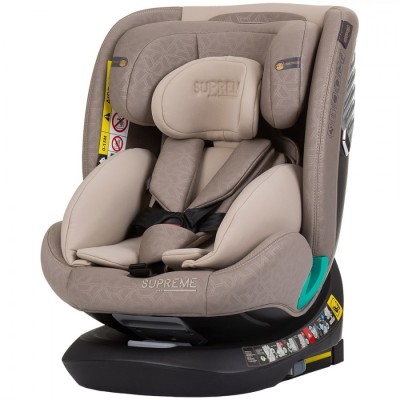 Scaun auto Chipolino Supreme I-Size 40-150 cm cu sistem Isofix macadamia foto