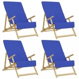 Cumpara ieftin Prosoape de plaja, 4 buc., albastru, 60x135 cm, textil 400 GSM