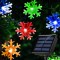Instalatie Solara Craciun cu 50 Fulgi de Zapada , Cristal 50 LED, Lumina Multicolora, 7m Lungime, BZRSH