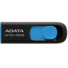 MEMORIE USB 3.2 ADATA 256GB, retractabila, carcasa plastic, negru / albastru, &amp;quot;AUV128-256G-RBE&amp;quot; (timbru verde 0.03 lei) foto