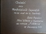 1502SPN Amintiri dela Manifestațiunile Cooperatiste ce-au avut loc la Constanța, Banca Populară Mihai Viteazu și Cooperativa de consum Furnica 1939