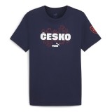 Echipa națională de fotbal tricou de bărbați Czech Republic Ftblicons Tee navy - M