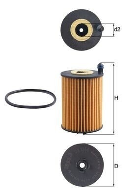 MAHLE OX 1266D Filtru ulei foto