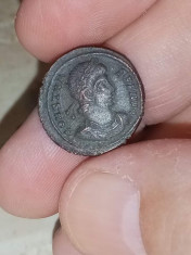Moneda autentică Imperiul roman, follis, Constantin II, 337-361 E N, bronz foto