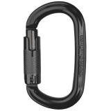 Carabiniera Alpinism Singing Rock Ozone Triple Lock Neagra, 26kN, Keylock, Ovala, Deschidere 21mm