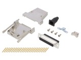 Conector D-Sub 25 Pin Mufă Mamă Crimpată Neagră