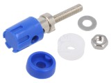 Soclu Banană Albastră 4mm 15A 48VDC Panou