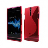 Husa Silicon S-Line Sony Xperia J ST26i Rosu