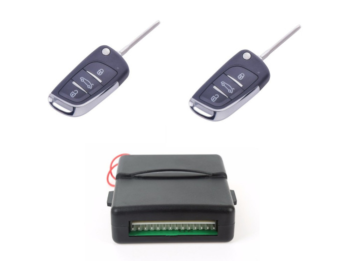 Modul &icirc;nchidere centralizata cu telecomanda stil Peugeot 3 Butoane AutoProtect KeyCars