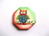 Magnet bufnita pe creanga de copac, element decorativ frigider 32556