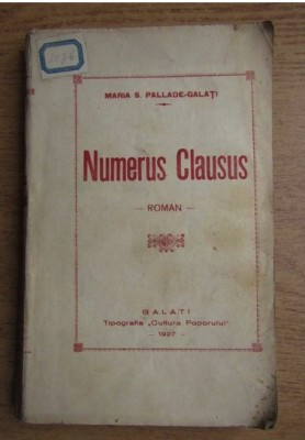 Maria S. Pallade - Numerus Clausus (princeps 1927) foto