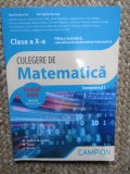 Culegere De Matematica. Filiera Teoretica: Mate-info - Clasa 10 Sem.1 - Marius Burtea, Georgeta Burtea