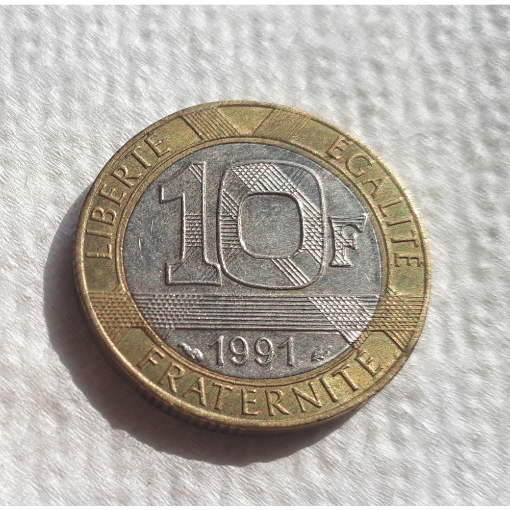 Franta 10 Francs 1991 Bimetal L7, Europa Okazii.ro