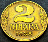 Cumpara ieftin Moneda istorica 2 DINARI / DINARA - YUGOSLAVIA, anul 1938 * cod 5369, Europa