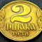 Moneda istorica 2 DINARI / DINARA - YUGOSLAVIA, anul 1938 * cod 5369