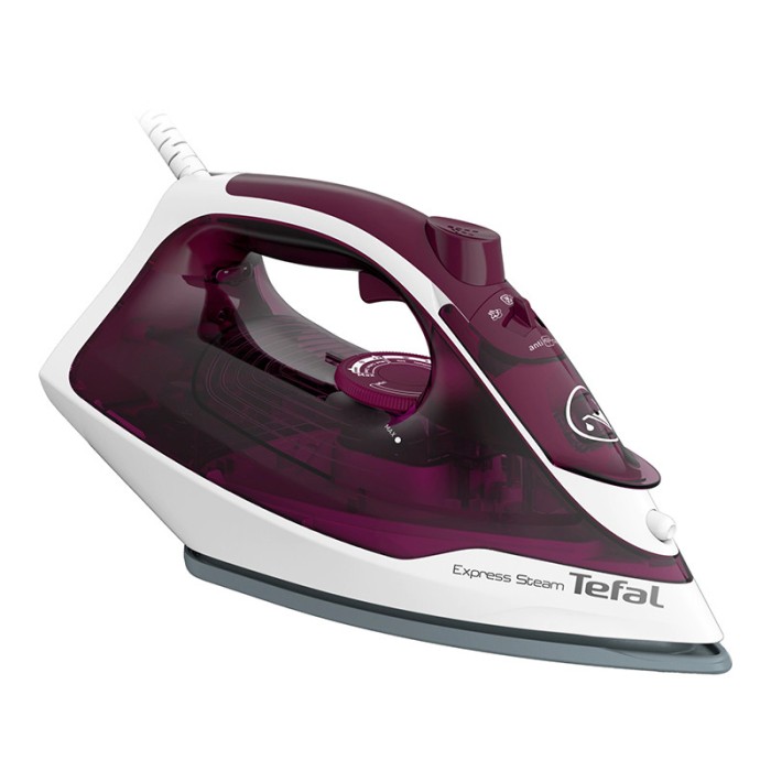 Fier de calcat Express Steam Tefal, 2400 W, abur 160 g/minut, 0-35 g/minut, 270 ml, talpa ceramica, Mov