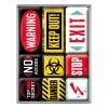Set magneti - Warning, Nostalgic Art Merchandising