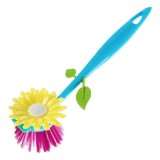 Perie Vase Bucătărie, Model Floare, Culoare Multicolor, M&acirc;ner Bleu, Oem