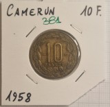 381 Central African States, French Equatorial Africa, Cameroun, Camerun, 10 Francs 1958, KM#11