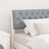 VidaXL Tăblie tapițată Gri deschis 90 cm Lemn de pin masiv 879198