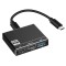 Adaptor convertor 3 in 1 USB 3.1 Type-C la HDMI 4K@60Hz, USB 3.0 si port de incarcare USB Type-C, negru