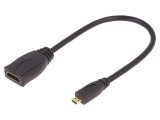 Cablu HDMI 1.4 micro HDMI 0.2m Negru