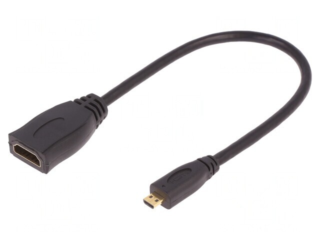 Cablu HDMI 1.4 micro HDMI 0.2m Negru