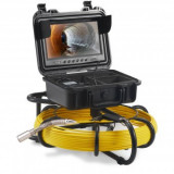 Camera inspectie endoscop Vevor Profesional, Monitor mare color HD 9&rdquo;, Lungime 91.5 m, IP68, 12xLed, pentru conducte