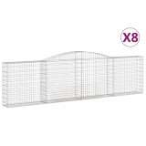 Cumpara ieftin Cosuri gabion arcuite 8 buc, 400x30x100/120 cm fier galvanizat