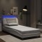 vidaXL Cadru de pat cu LED fără saltea, Hvar, alb, 90x190 cm 3213900