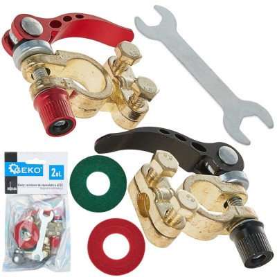 Set cleme pentru baterie, 6 / 12 V, 2 elemente, Geko G02404 foto