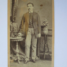 Fotografie pe carton 105 x 62 mm Carol Popp de Szathmari-Bucuresci circa 1880