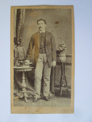 Fotografie pe carton 105 x 62 mm Carol Popp de Szathmari-Bucuresci circa 1880 foto