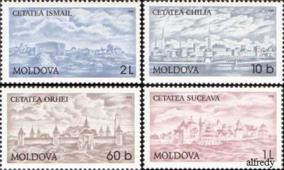 MOLDOVA 1998, Cetati medievale, MNH, serie neuzata foto