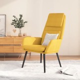 VidaXL Scaun de relaxare, galben muștar, material textil