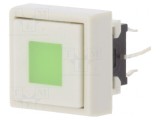 Comutator Tastatură Albă cu LED Verde 2 Pozții DPDT 0.1A 30VDC