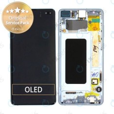 Samsung Galaxy S10 Plus G975F - Ecran LCD + Sticla Tactila + Rama (Prism Blue) - GH82-18849C, GH82-18834C Genuine Service Pack foto