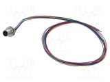 Conector M12 tată 12 pini 1,5A 30V IP67 drept cablu 0,5m LUTRONIC