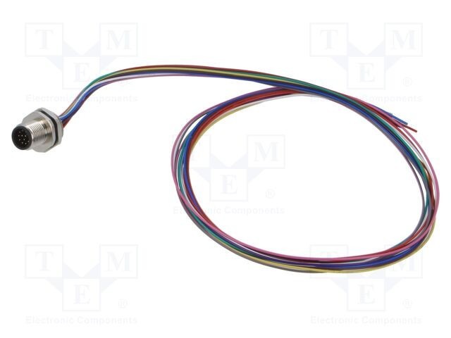 Conector M12 tată 12 pini 1,5A 30V IP67 drept cablu 0,5m LUTRONIC