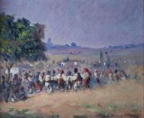 Cumpara ieftin Pandele (Pan) Ioanid (1878-1956)-Horă pe deal, pictură &icirc;n ulei