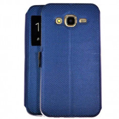 Husa FlipCover Book Samsung Galaxy J1 2016 j120 Fashion Dark Blue S-View